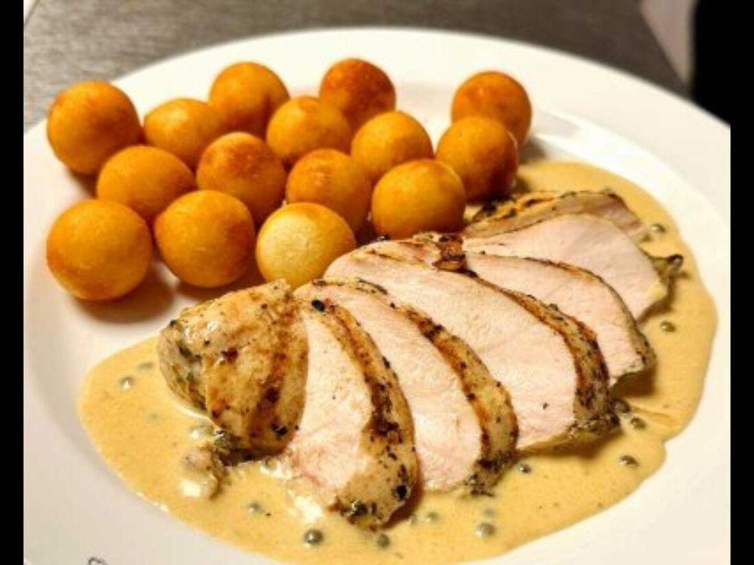 Vepřové medailonky s bramborovými kroketami